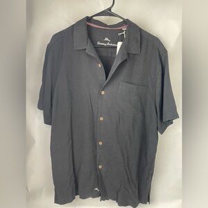 Tommy Bahama button down Black shirt size M NWT